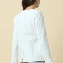 allen solly Women Solid Single Breasted Formal Blazer image 2