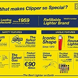clipper CP12 Refillable Cigarette Gas Lighter (5 Mix Colors) 10 Pcs Car Pocket lighters 10 pc Plastic (Multicolor, Pack of 5) Pocket Lighter image 4