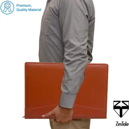 zestale Professional leatherette 4 Ring Document File Folder/ Certificate Holder(With 40 Leaves) image 5