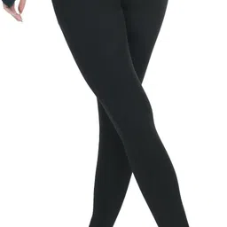 young urban Solid Women Black Tights image 4