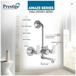 prestige Amaze Wall Mixer With L Bend Connector and Water-Saving Wall Mixer/Mixture Tap Faucet Set image 2