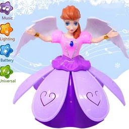 inclusive Dancing Doll Princess Musical 360 Degree Rotating Angel Girl Flashing Lights image 1