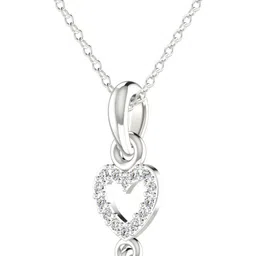 avsar Avsar BIS Hallmark AVP1228WB 14kt Cubic Zirconia White Gold Pendant image 2