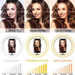 BUFONA Selfie Ring Light,10inch LED Ring Light selfieStick Photography ring flash light Tripod, Monopod, Monopod Kit, Tripod Ball Head, Tripod Bracket, Tripod Clamp, Tripod Kit image 3