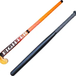slanz Hockey Stick with Heavy Duty Basebat, Combo for 15+ Yrs Practice & Self Defence Hockey Stick - 36 inch image 2