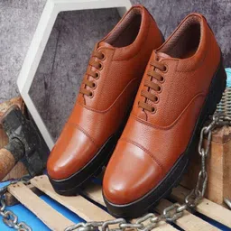 Svpanther Men's Leather Oxford Boots for Police, Army Boots For Men Lace Up For Men-picture-12