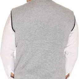 super weston Men Solid V Neck Maroon Sweater image 2