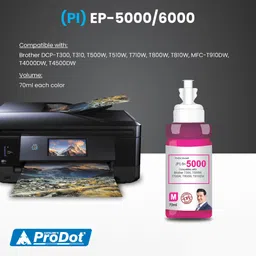 PRODOT Br B5000/B6000 Inkjet Ink Refill Compatible with Brother DCP- T300, T310, T500W Magenta Ink Bottle image 2