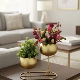 mehfil handicraft Double pot Iron Flower Basket-picture-40