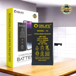 orlife Mobile Battery For Iphone 15 ( A3018)|15IPH ( 1 Year Replacement Warranty )-picture-18