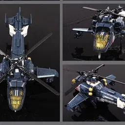 kitmeer Empty Hammer Robot to Helicopter Converting Figure Toy - White & Black image 5