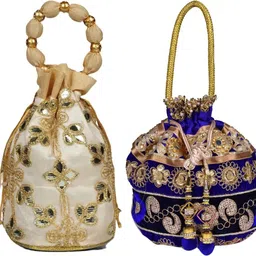 sunesh creation Women Multicolor, Multicolor Potli image 1