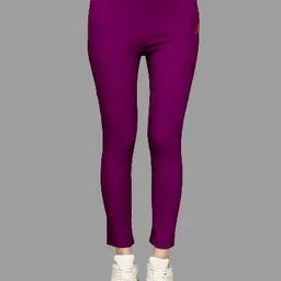 women mode Self Design Women Purple Tights image 4