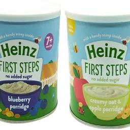 heinz First Steps Baby Cereal (Pack of 2) - Blueberry Porridge + Creamy Oat & Apple Porridge Cereal-picture-28