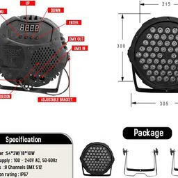 bhuvik 60 LED PAR LIGHT Single Disco Ball image 3