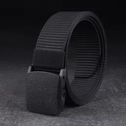 Men Casual Black Nylon Belt-image-39