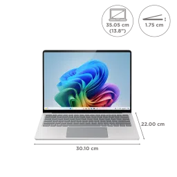 Microsoft Surface 7th Edition Qualcomm Snapdragon X Plus Touchscreen Ultra Thin Laptop (16GB, 512GB SSD, Windows 11 Home, 13.8 inch LCD Display, Platinum, 1.34 KG) image 2