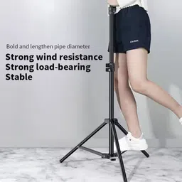 BASS BLING Professional 2.1m Tripod Stand with mobile adapter tripod kit Tripod, Tripod Ball Head image 3
