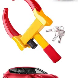 ccmm Yellow/Red Anti-Theft Safety Wheel Lock For Car-100 Universal Heavy Duty Yellow/Red Anti-Theft Car Security Wheel Lock-100 Wheel Lock-picture-28
