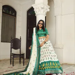 house of common Printed Semi Stitched Lehenga Choli image 3