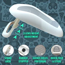 kiddery Newborn Baby and Infant Bath Support | Anti-Slip Comfortable Recliner image 4