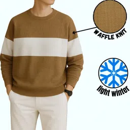 try this Men Full Sleeve Color Block Sweatshirt image 3