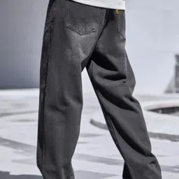 jaar fashion Men Loose Fit High Rise Black Jeans image 2