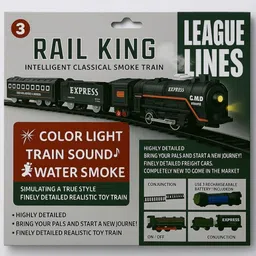 nishitrader Rail King Intelligent Classical Smoke Train & Rechargeable image 2