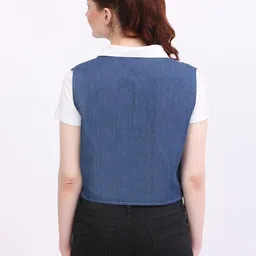 hi fashion Embroidered Women Waistcoat image 2