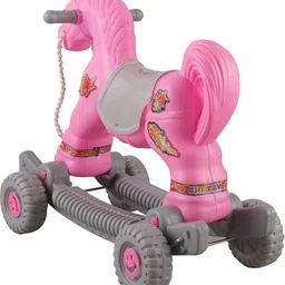 toyprofessor Baby Horse Rider for Kids 1-3 Years Birthday Gift Horsey Rocker Ride-on Toy Push & Ride Baby Horse with Wheels Tricycle image 3