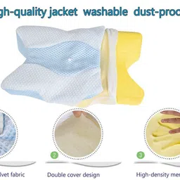 cloudbliss Memory Foam Orthopaedic Pillow Pack of 1 Solid Orthopedic Cervical Spondylitis Memory Foam Pillow Contour Sleeping Bed Pillow image 4