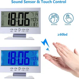 astound Digital Silver Clock image 4