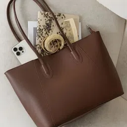 sushvogue Women Brown Tote image 2