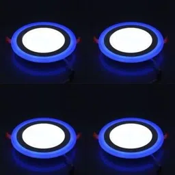 6 watt (3+3) Ceiling POP 3D Effect (Double Color)Blue & White pack of 4 Recessed Ceiling Light Ceiling Lamp-image-25