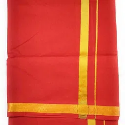 exclusive Dhoties Men's Pure Cotton Color Dhoties in Gold zari borders in size 2Mtrs Single Dhoti Men Dhoti-picture-20