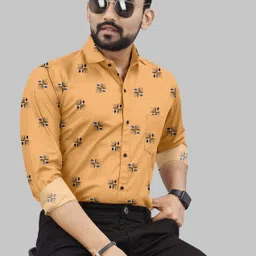 shubhflax Men Regular Fit Printed Spread Collar Casual Shirt image 4