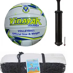 clark purple green volleyball DX4 with black nylon net and air pump Volleyball - Size: 4-picture-14