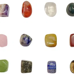 ababilcrystal 12 CHAKRA TUMBLE SET Polished Angular Crystal Stone-picture-32