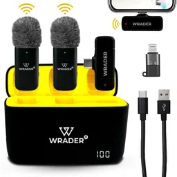 Wireless Microphone with Noise Cancelling Fur for Video Recording Vlogs Youtube Microphone-image-74
