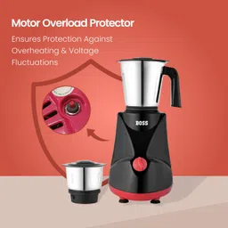 boss with Powerful Motor, 2 years warranty* & Overload Protection 500 W Mixer Grinder image 4