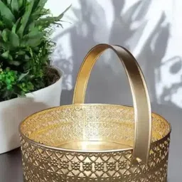 ir impex Metal Pooja basket Iron Fruit & Vegetable Basket-picture-33