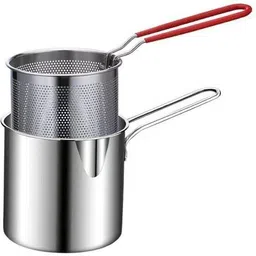 bhavrutt Deep Frying Pot With Basket 1200Ml Stainless Steel Fryer Pot With Long Handle 1.2 L Electric Deep Fryer-picture-42