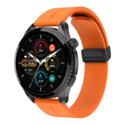 noise Silicon Magnetic Strap for Smartwatch (22mm) (Quick Release Pins, Orange) image 4