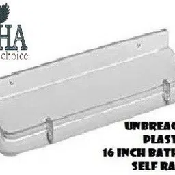 preha Wall Mount Multipurpose Modern Shelf for Bathroom 16 inch Acrylic Wall Shelf-picture-20