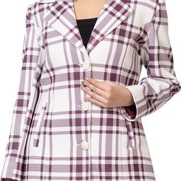 gee 5 Imported Bonding Tweed Striped Coat For Women-picture-32