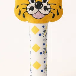 Soft Plush Baby Rattle Toy – Red Cat Shape with Cute Printed Handle Teether and Feeder-image-35