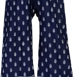 4k fashion Pack of 2 Women Relaxed Blue, Grey Viscose Rayon Trousers image 2