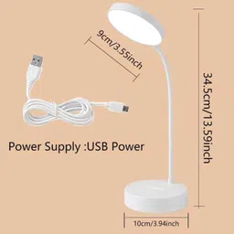 refulgix Desk Lamp Touch Sensor On/Off Study Lamp USB Rechargeable Study Lamp image 3