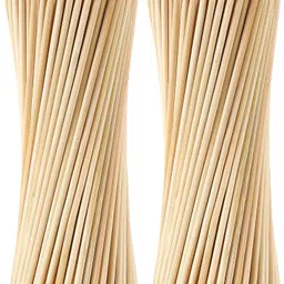 indikonb Multipurpose Bamboo Sticks for Craft & BBQ – 100 Pcs image 1