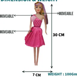 meetanshcollection SHINE DOLL WITH 8 PAIR SHOES image 3